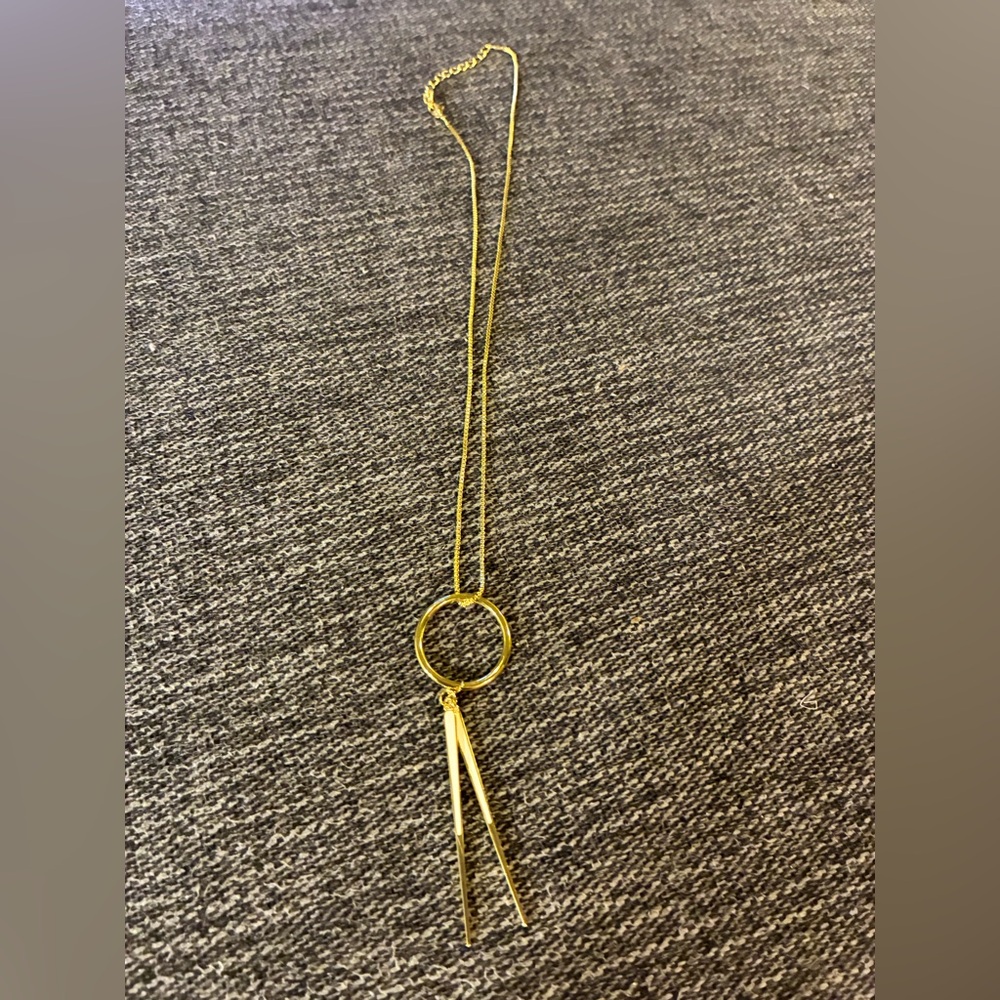 Uncommon James Gold Circle Tassel Long Necklace